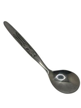 Walt Disney Productions Vintage BAMBI Curved Infant Spoon 5 1/4"
